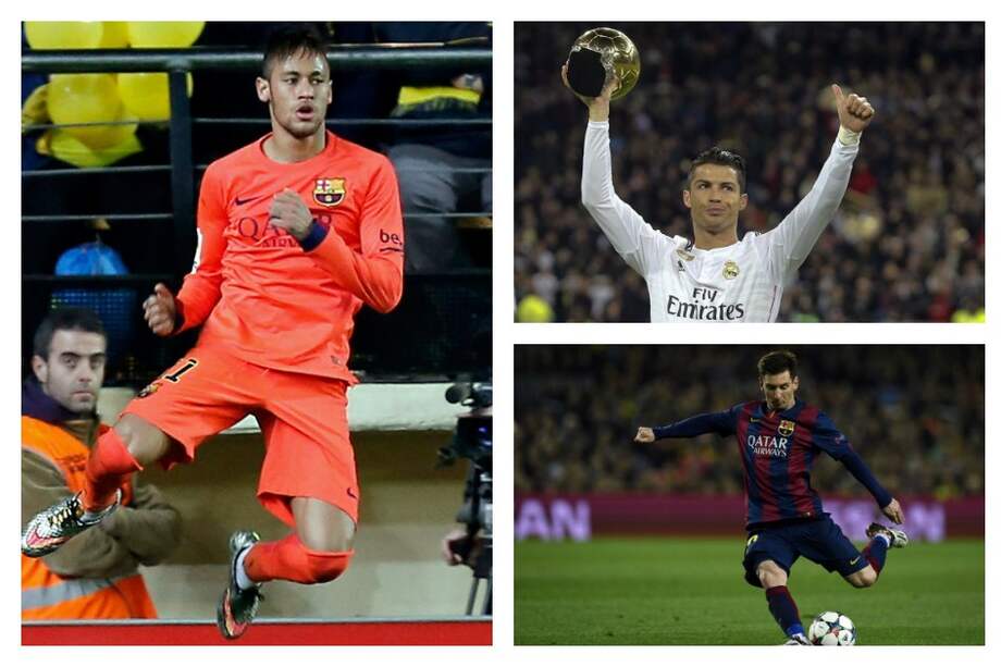 Neymar, Cristiano y Messi, finalistas al Balón de Oro 2015