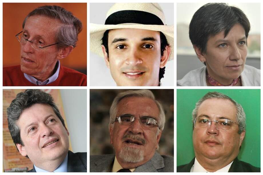 Antonio Navarro, Víctor Correa, Claudia López, Alirio Uribe, Germán Navas e Iván Name.