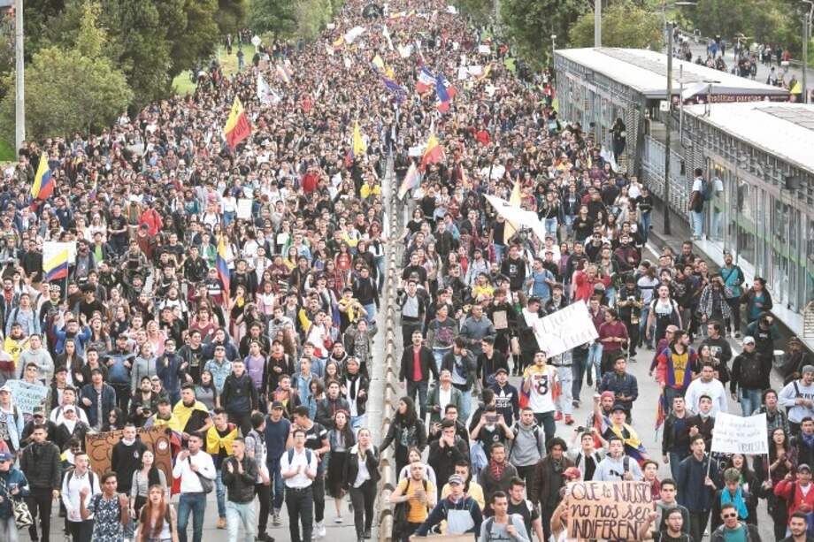 Colombia es uno de los países, como Chile, Hong Kong, entre otros, donde se han llevado a cabo protestas en los últimos meses. / Mauricio Alvarado