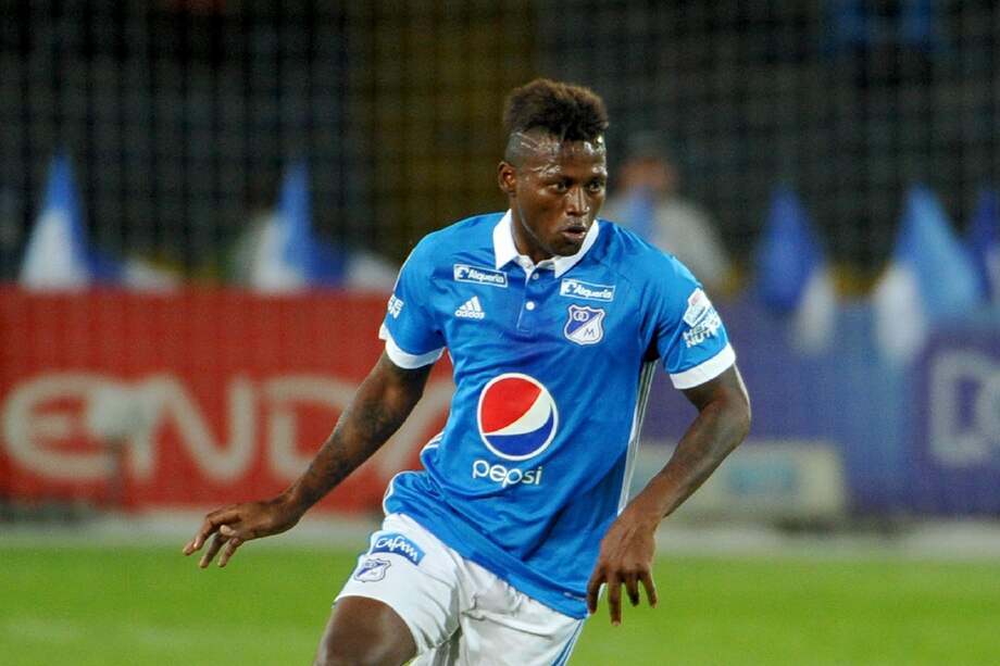 El delantero Duvier Riascos lleva cuatro anotaciones con Millonarios y espera seguir siendo clave en esta campaña del club embajador. / Gustavo Torrijos - El Espectador