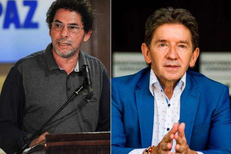 Pastor Alape, aspirante a la alcaldía de Puerto Berrío; y Luis Pérez, candidato a la Gobernación de Antioquia.