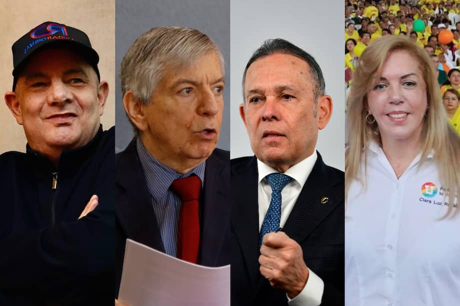 De izquierda a derecha: German Vargas Lleras, César Gaviria, Efraín Cepeda y Clara Luz Roldán.