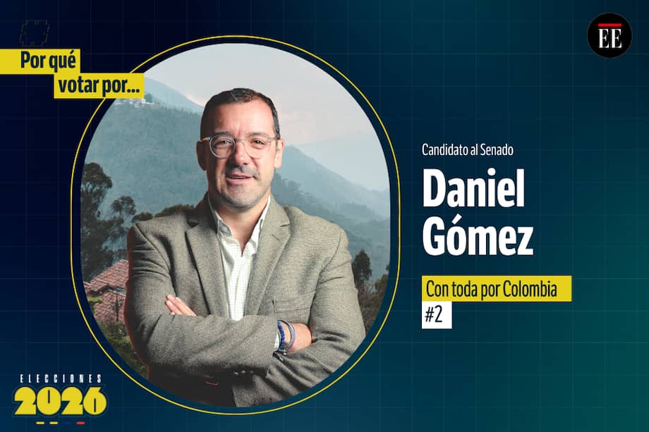 Daniel Gómez es candidato al Senado. Va por la lista de Con toda por Colombia.