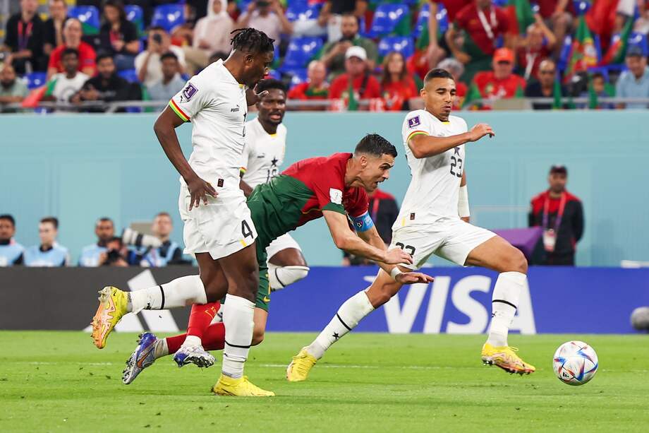 La falta sobre Cristiano Ronaldo por la que se le concedió el penalti.