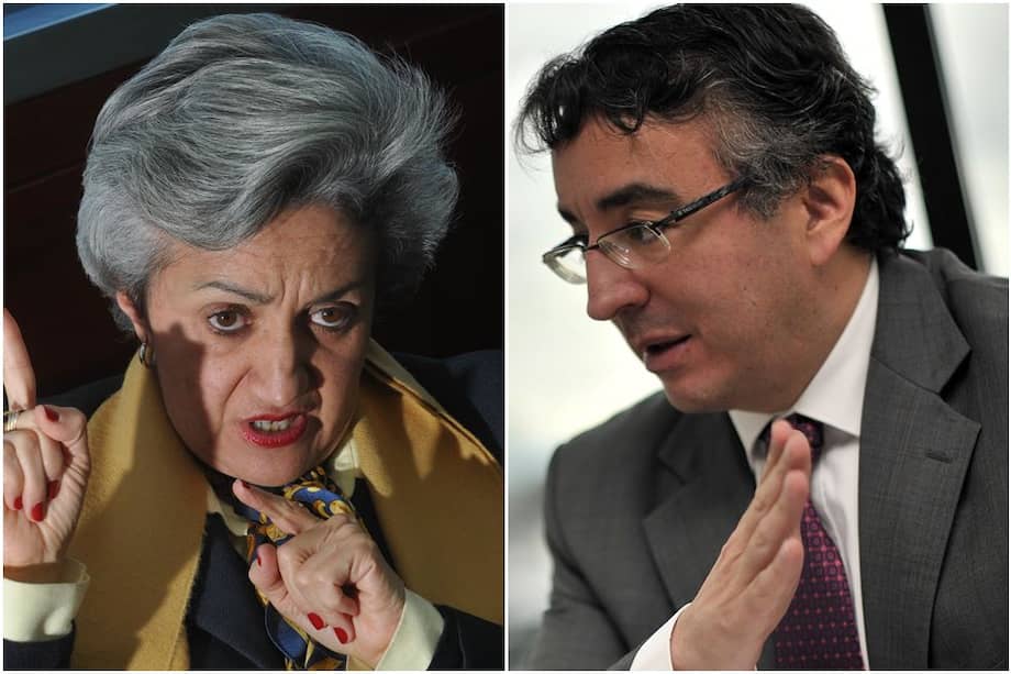 La procuradora delegada para la Infancia, la Adolescencia y la Familia, Ilva Myriam Hoyos, y el superintendente de Salud, Gustavo Morales. / Archivo