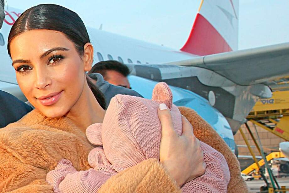 Kim Kardashian y su hija North.