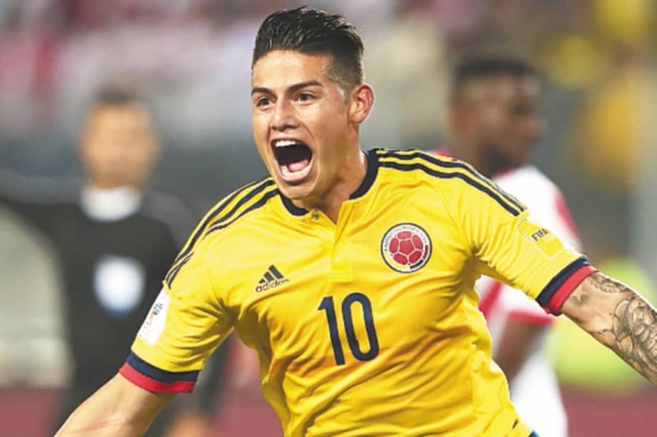 James Rodríguez ha anotado 26 goles con la selección de Colombia desde su debut hace 10 años.
