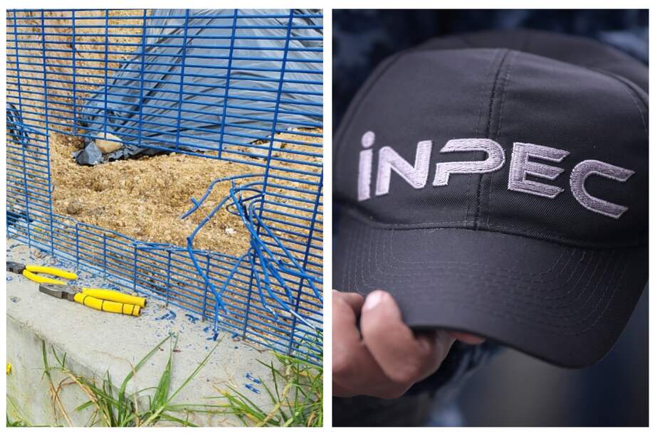 Reja de la cárcel La Picota tras haber sido forzada por dos prófugos de la justicia.