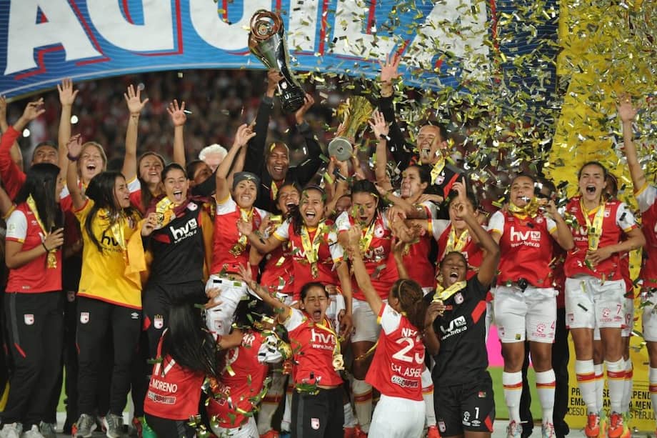 Santa Fe, primer campeón de la Liga Femenina. / Mauricio Alvarado / El Espectador