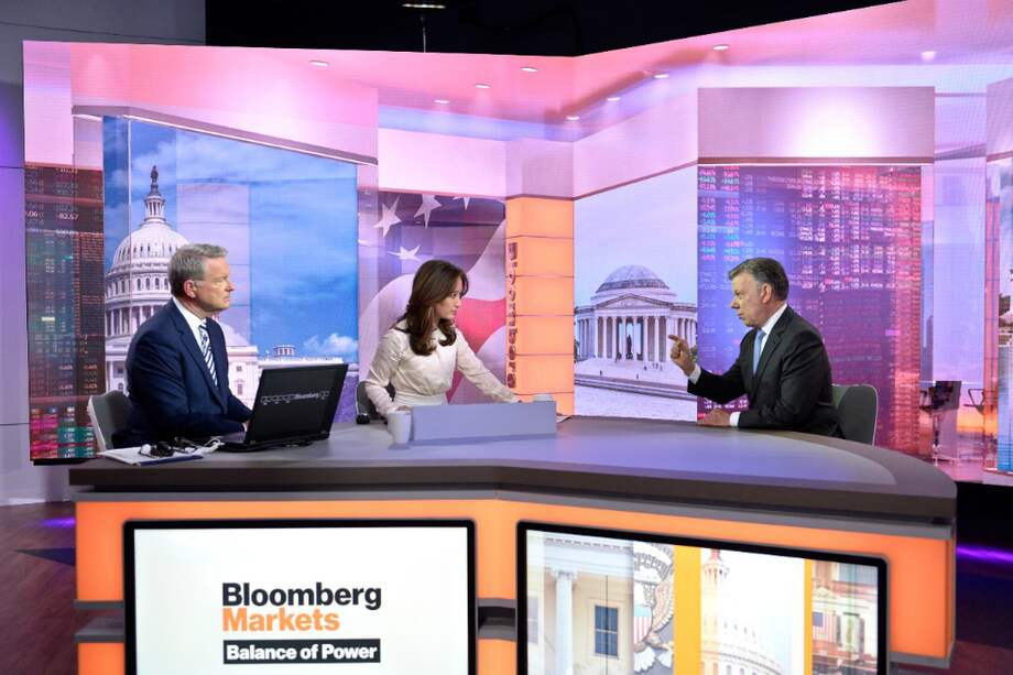 En entrevista con la agencia de noticias económica Bloomberg, el presidente Juan Manuel Santos hizo un balance de sus ocho años de gobierno. / SIG