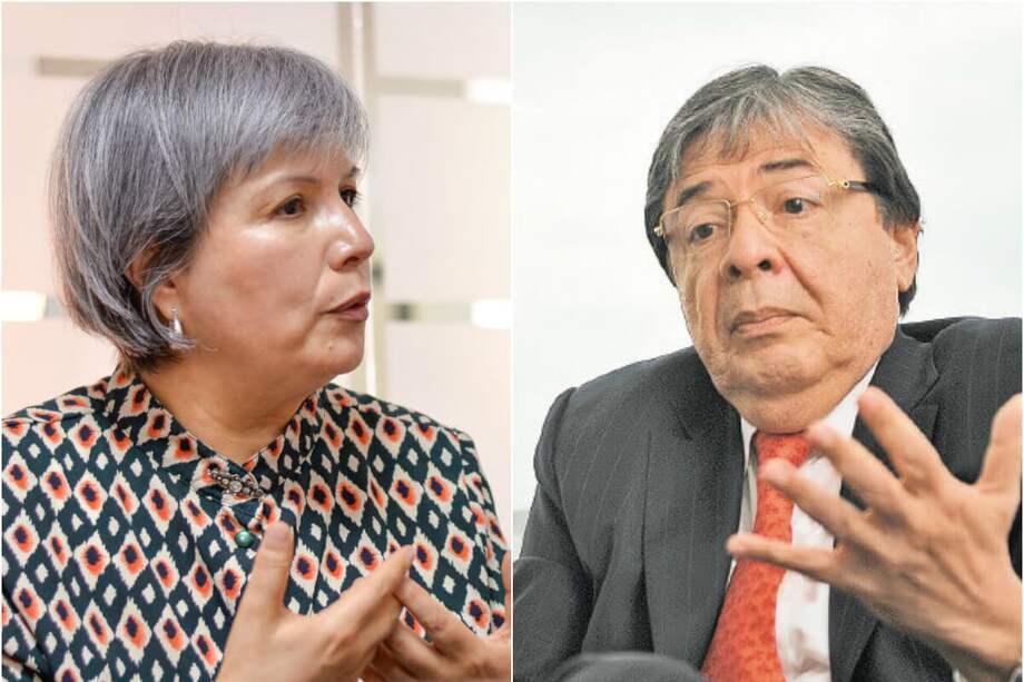 Patricia Linares, presidenta de la JEP, y Carlos Holmes Trujillo, canciller. / Archivo El Espectador