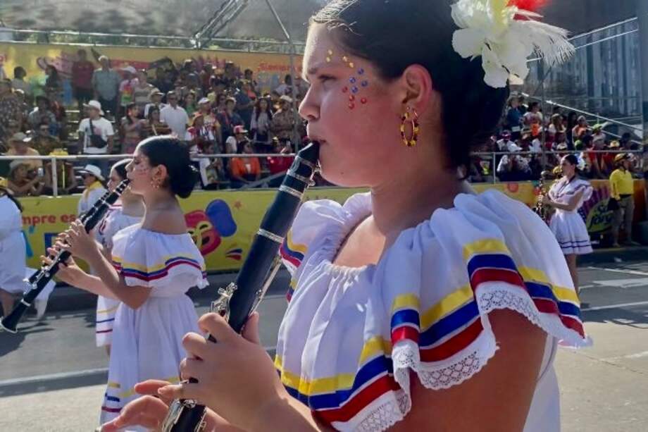 La banda de jóvenes de Convención fue fundada en 1984. Por primera vez, sus integrantes asisten al carnaval de la capital de Atlántico.
