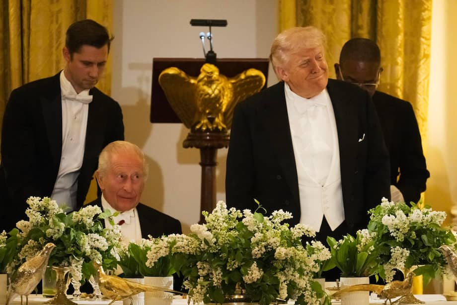 El presidente estadounidense, Donald Trump, recibió al rey Carlos III en la Casa Blanca el martes.