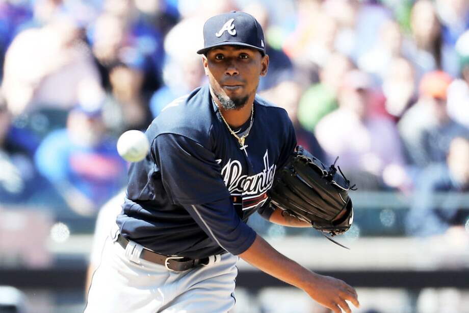 Julio Teherán lanzó seis entradas contra los Mets de Nueva York. / AFP