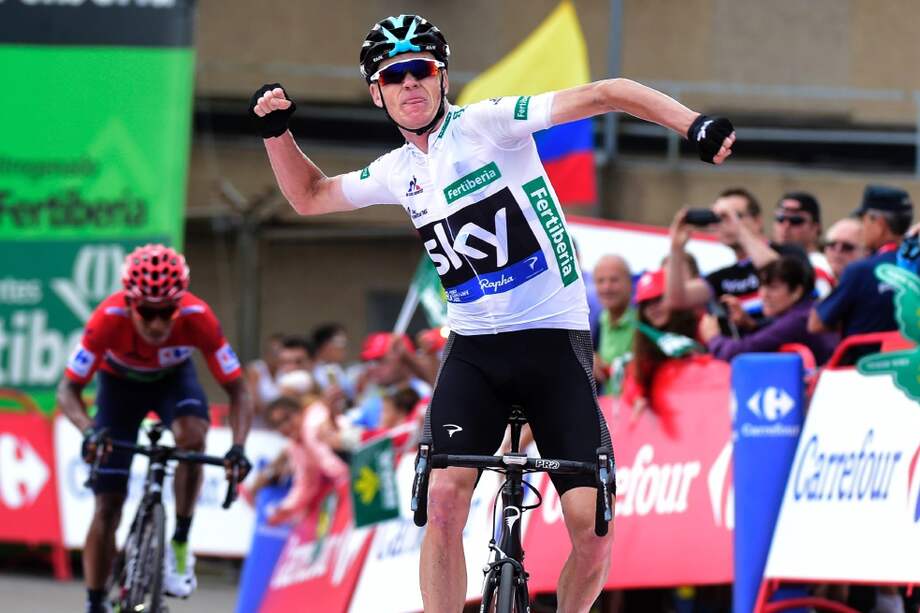 Chris Froome fue segundo en la Vuelta a España del año pasado, detrás de Nairo Quintana. / AFP