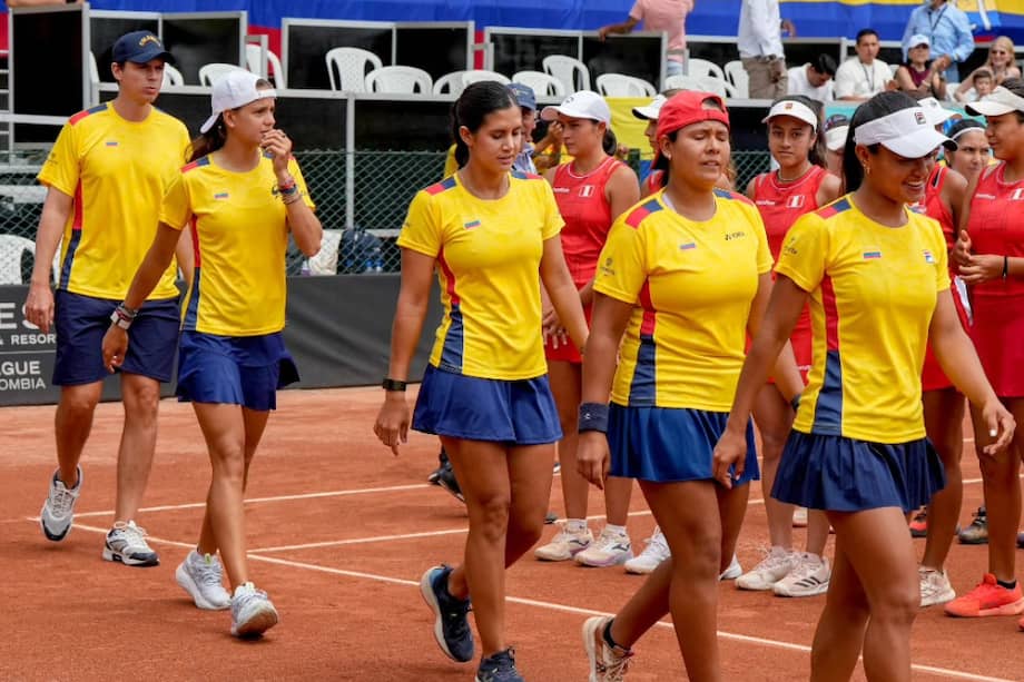 Jugadoras de la selección femenina de tenis de Colombia.