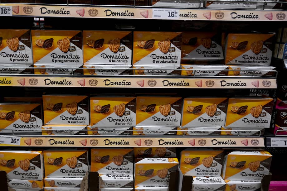 Paquetes de galletas de la marca "Domacica" (ama de casa en croata)