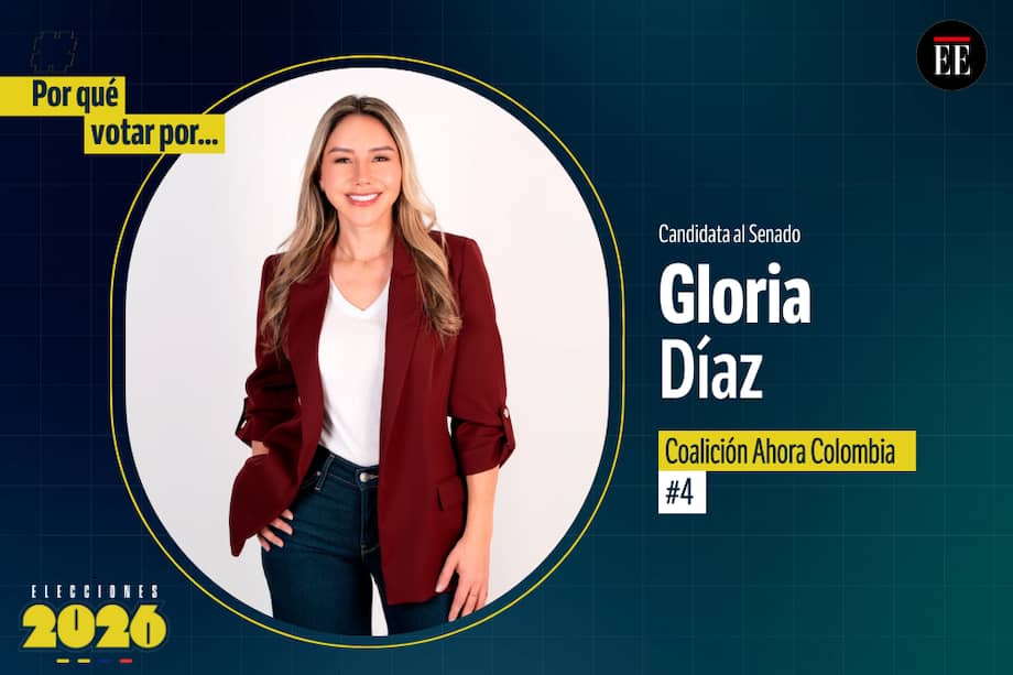 Gloria Díaz, candidata al Senado.