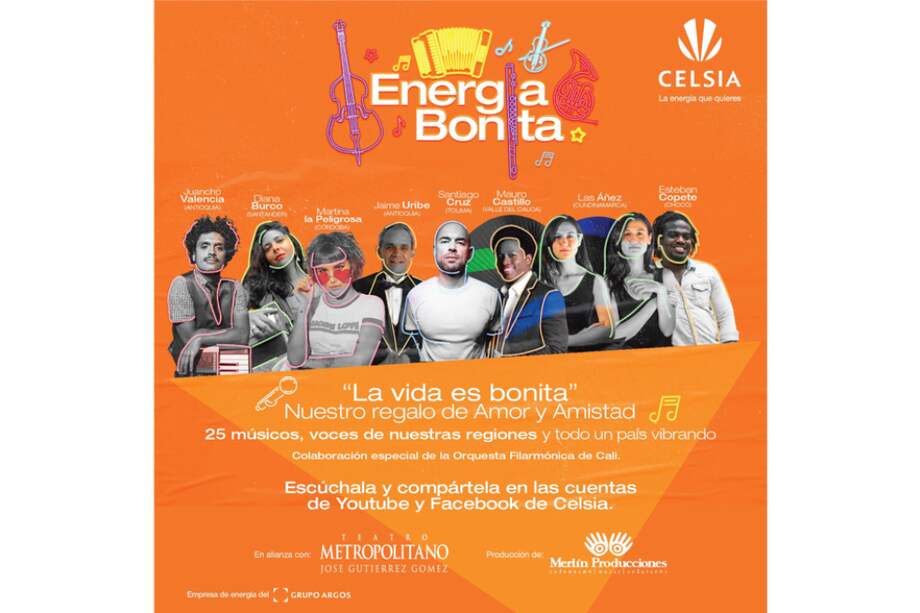 25 artistas colombianos interpretarán la canción “La vida es bonita”