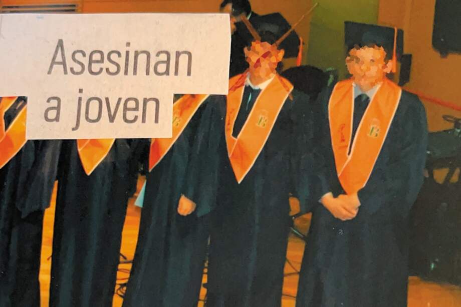 Esta es la foto que recibió Jairo Sánchez acompañada de una nota extorsiva, en 2015. / Archivo Particular