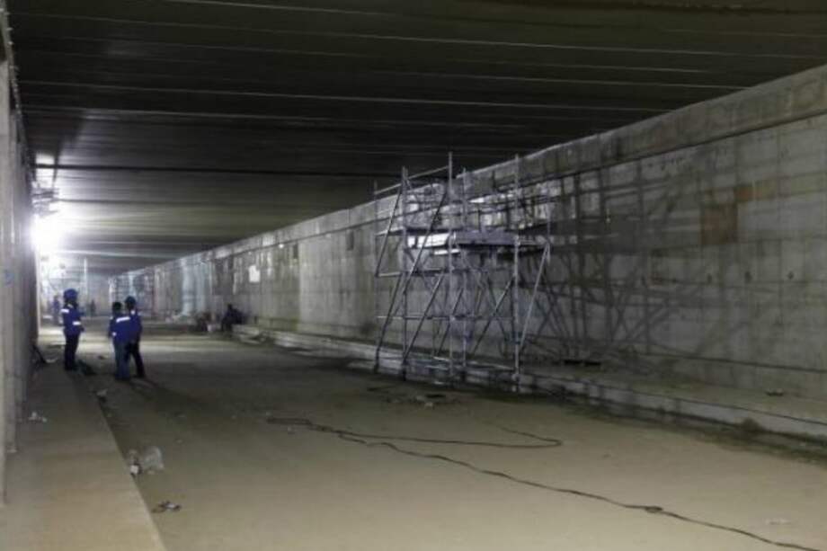 Así avanza la obra en el Túnel de Crespo, Cartagena. / Fotografía de Aroldo Mestre - El Universal.