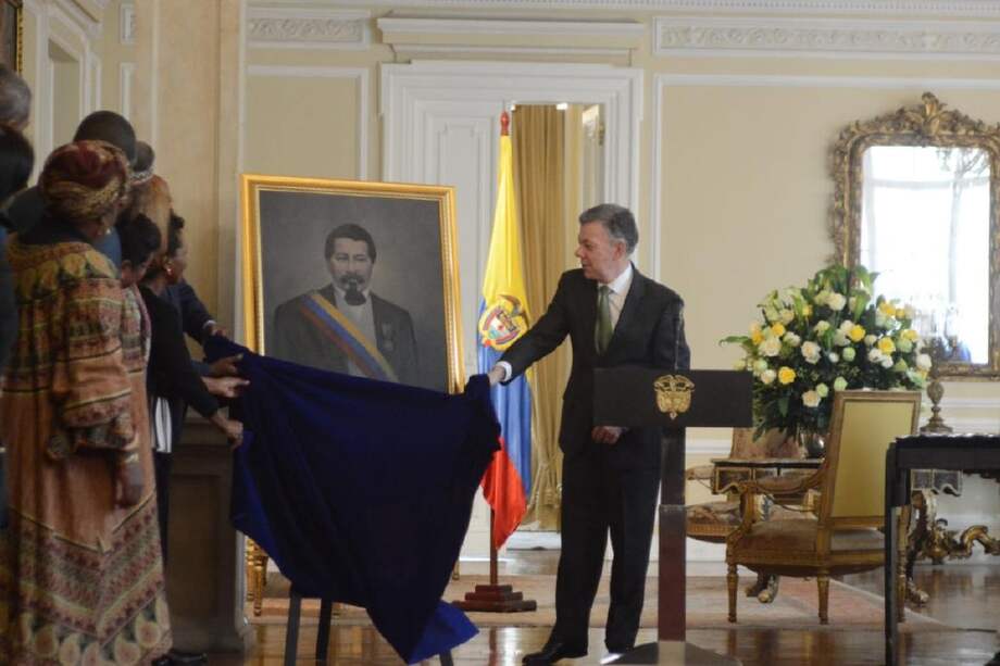 Juan José Nieto Gil vivió entre 1805 y 1866. Fue presidente de Colombia entre enero y julio de 1861. Juan Manuel Santos colgó un óleo de él en el Palacio de Nariño la semana pasada./ Cortesía Presidencia