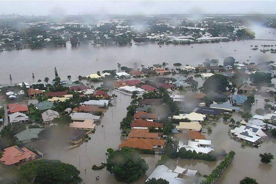 El Servicio de Bomberos y Emergencias de Queensland (QFES, por sus siglas en inglés) compartió esta foto el 4 de febrero de 2019, y muestra las inundaciones en Townsville. / AFP PHOTO / QUEENSLAND FIRE AND EMERGENCY SERVICES