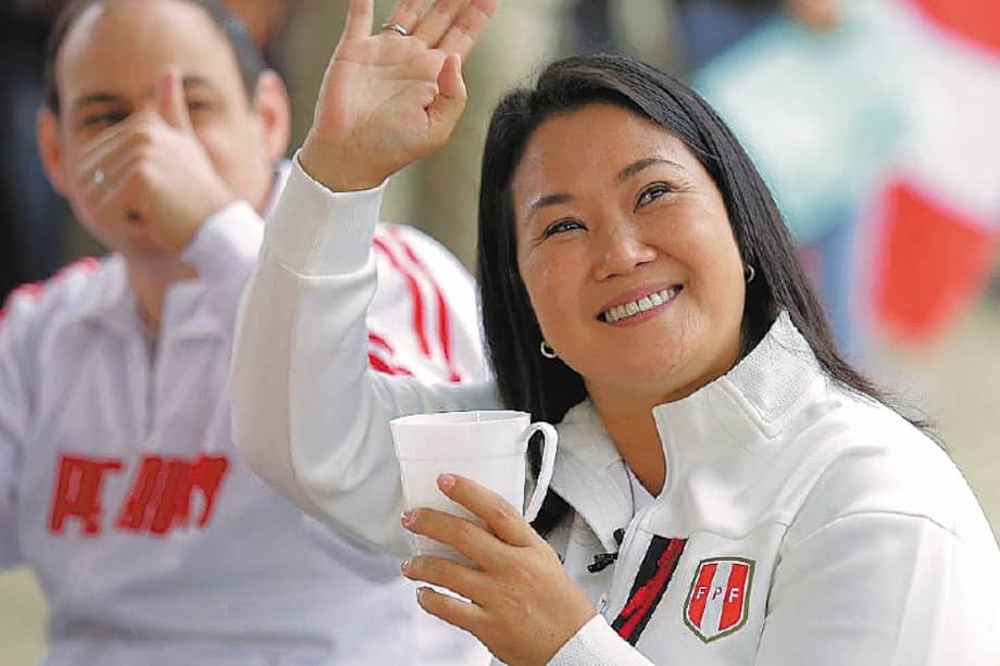 Keiko Fujimori durante las últimas elecciones presidenciales de Perú, en las que perdió contra Pedro Castillo.