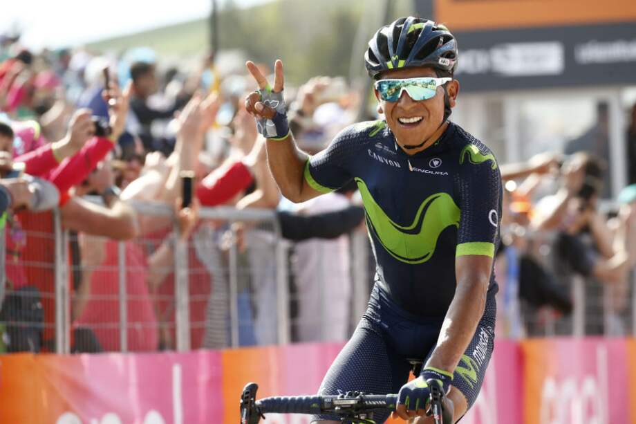Nairo Quintana, ciclista del Movistar. / AFP