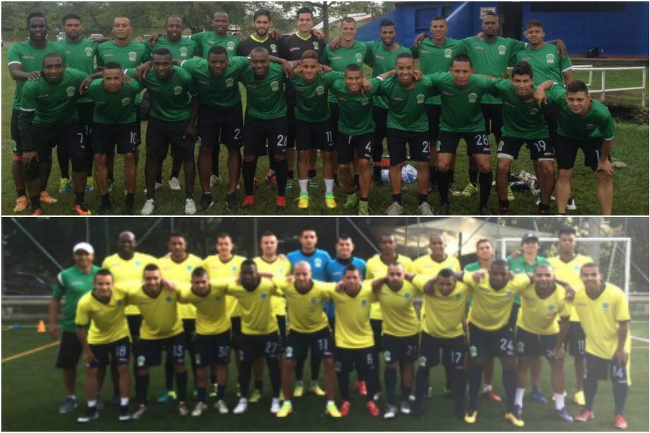 Futbolistas colombianos profesionales que no tienen equipo y están entrenando con Acolfutpro en Cali y Medellín. / Cortesía