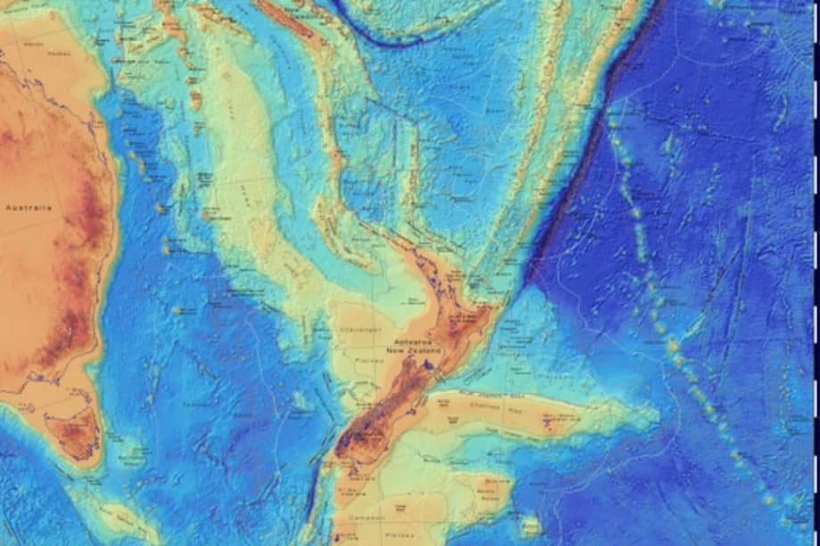 Los mapas interactivos han revelado a Zealandia, el vasto continente debajo de Nueva Zelanda, como nunca antes se había visto.