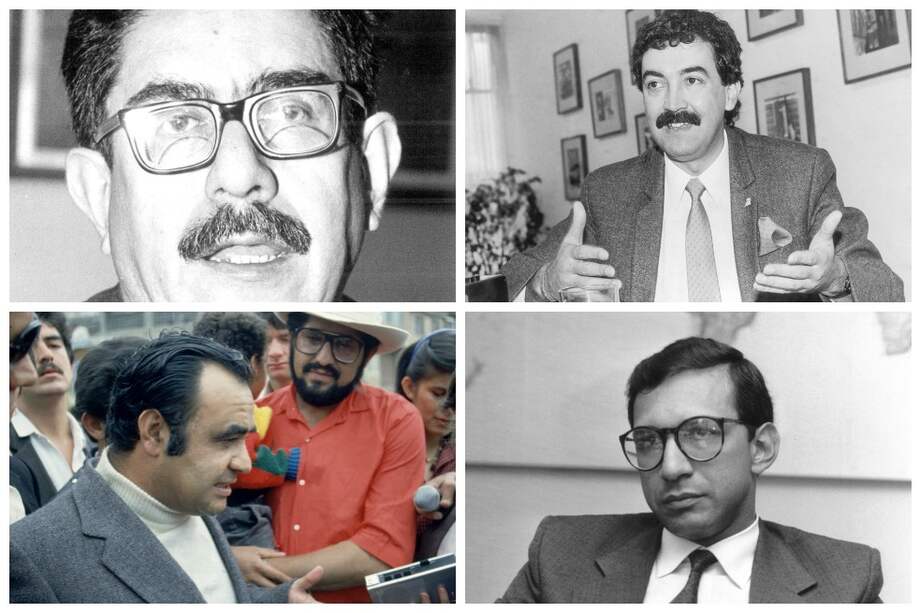 Manuel Cepeda, asesinado en 1994, Bernardo Jaramillo, asesinado en 1990, Jaime Pardo Leal, asesinado en 1987. / Archivo José Antequera, asesinado en 1989. / ‘Semana’