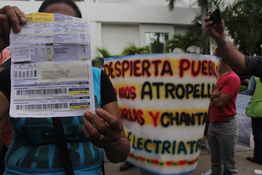 Manifestaciones contra Electricaribe el miércoles en Barranquilla. / Samuel Losada