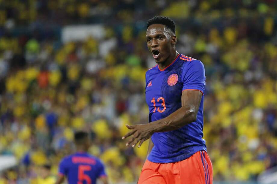 Mina jugó el reciente partido de la selección de Colombia contra Brasil. / AFP