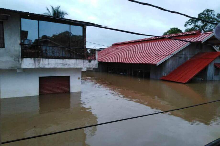 Imagen de referencia de inundaciones en Chocó, en febrero de este año, por el desbordamiento de cinco ríos en esa región del país. / Cortesía