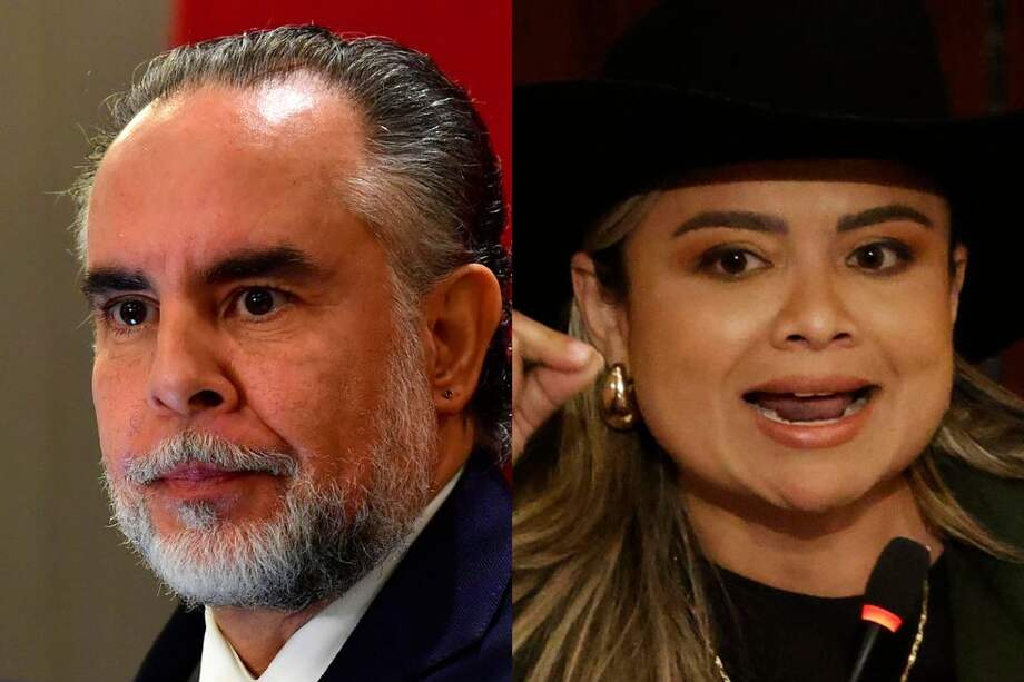 Ministro del Interior, Armando Benedetti, y la representante de Cambio Radical Lina María Garrido.