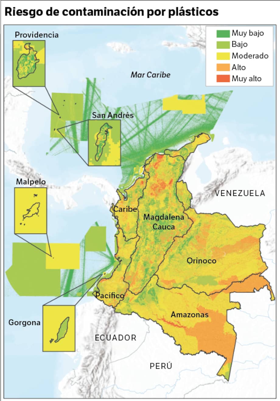 En Colombia, 31.000 toneladas de plástico contaminan los ecosistemas acuáticos cada año