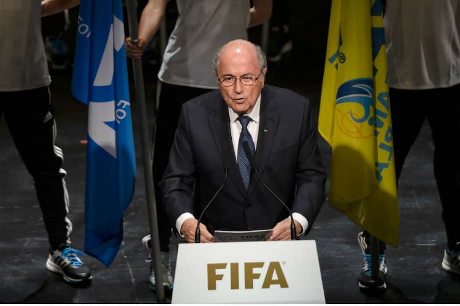 Joseph Blatter habla previo a la presentación del congreso en el que se decidirá el próximo presidente del organismo. Foto: AFP