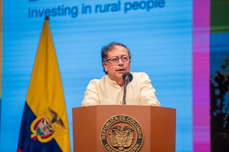 El presidente Petro en la clausura de la cumbre mundial de bancos de desarrollo en Cartagena. / Cortesía