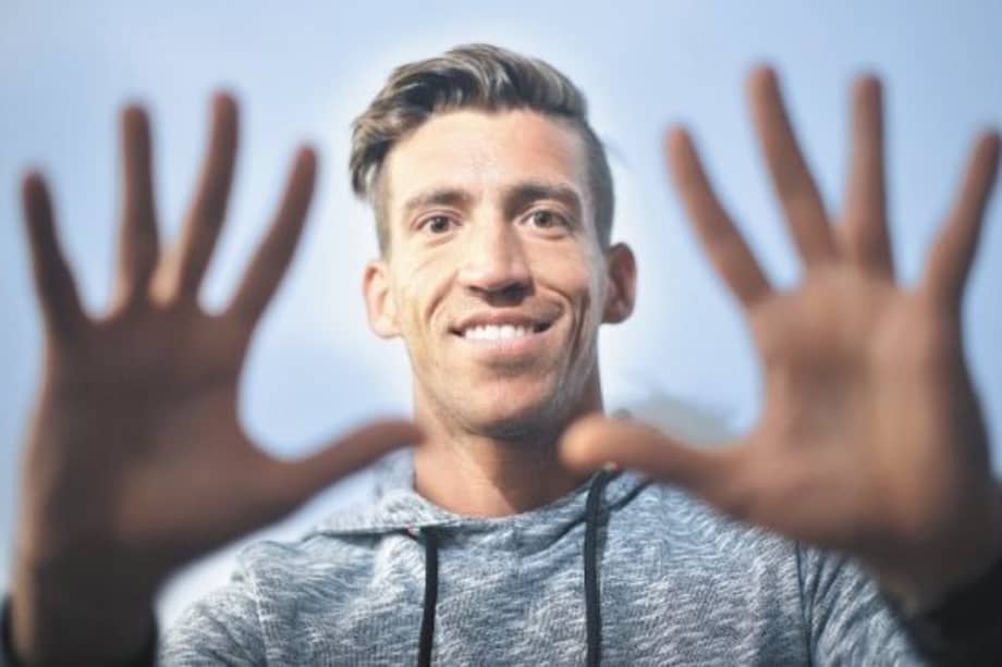 El arquero uruguayo Nicolás Vikonis tiene 31 años, ha jugado en Colombia en Bucaramanga, Patriotas y Millonarios, equipo con el que sueña salir campeón. / Gustavo Torrijos