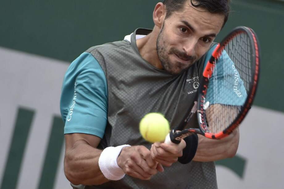 Santiago Giraldo se retiró del cuarto partido de la Copa Davis contra Chile. Foto: AFP