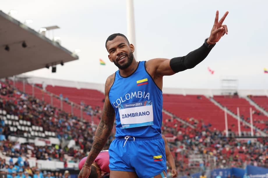 Anthony Zambrano, en una de sus competencias más recientes en los Juegos Panamericanos en Santiago de Chile.