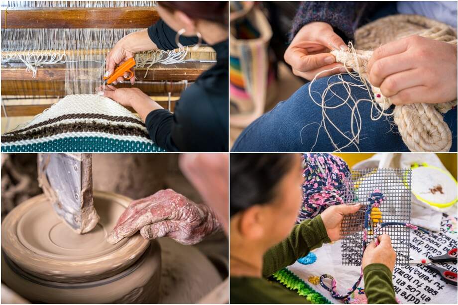 La colección cuenta con 28 referencias de piezas elaboradas a mano por artesanos de Turbo, Sonsón, Marinilla, Urrao, El Carmen de Viboral y San Vicente Ferrer. / Cortesía Gobernación de Antioquia