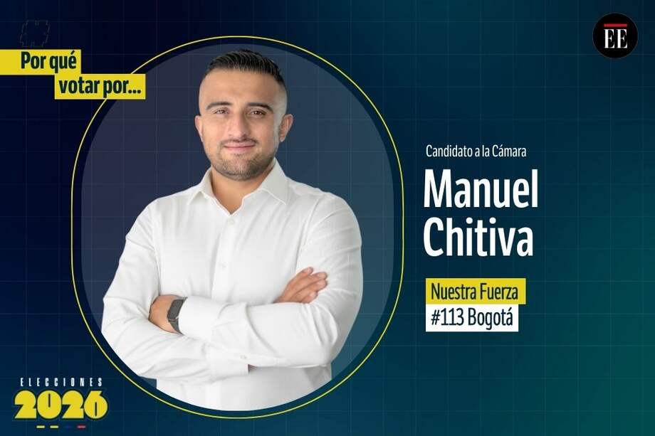 Manuel José Chitiva Medellín es candidato a la Cámara. Va por Nuestra Fuerza.