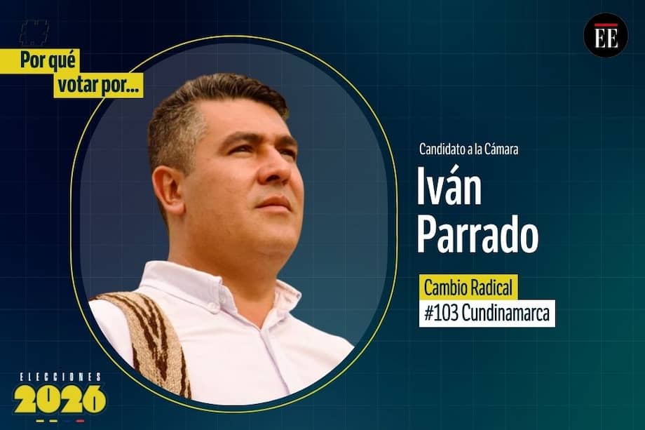 Iván Darío Parrado Díaz es candidato a la Cámara. Va por Cambio Radical.