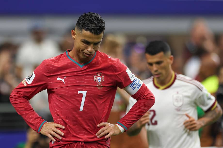 Cristiano Ronaldo en el partido por los octavos de final del Mundial 2026 entre Portugal y España, el 6 de julio en Arlington, Texas.