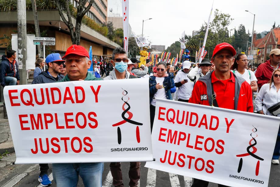 Marcha por derechos laborales. Foto de referencia.