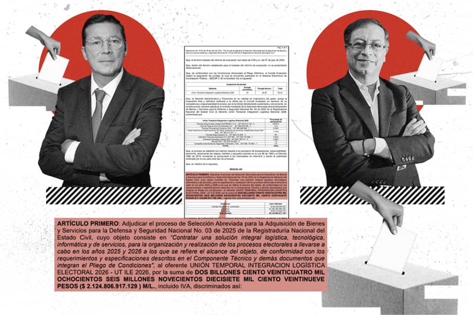 Thomas Greg es el principal socio de la unión temporal elegida por la Registraduría, pese a los reparos del presidente Petro.