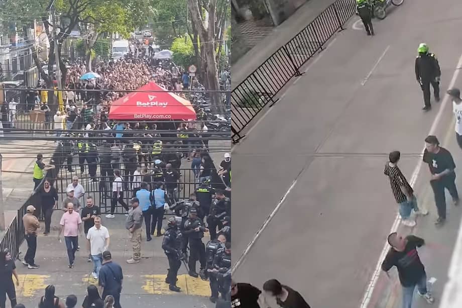 La Policía Metropolitana de Cali desplegó caravanas de seguridad y monitoreo aéreo tras los enfrentamientos registrados en inmediaciones del estadio.