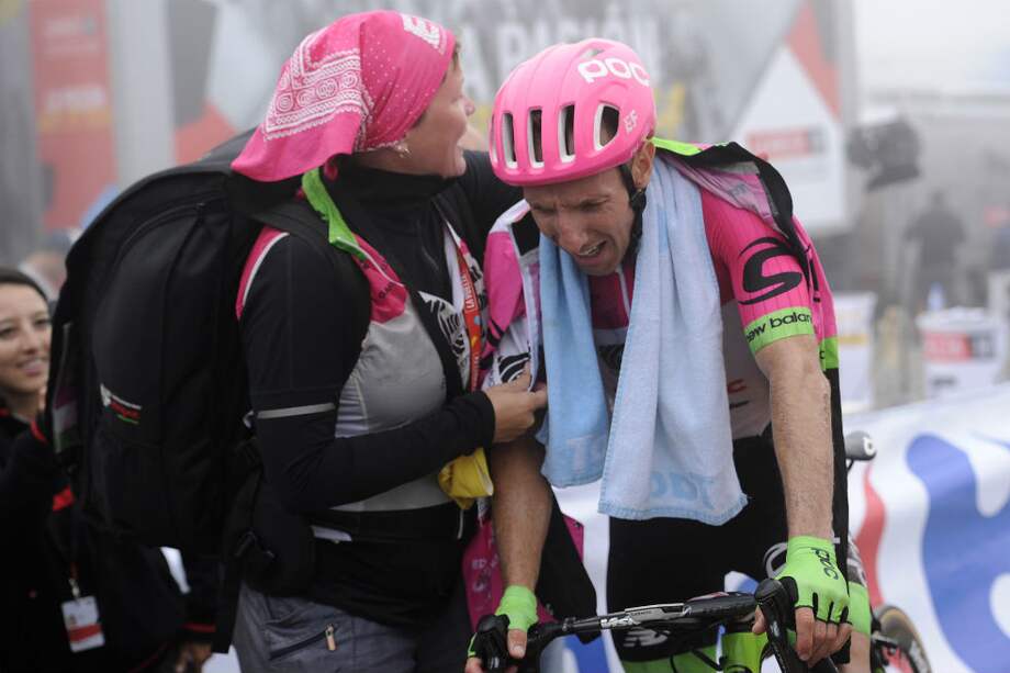 Michael Woods, ciclista canadiense del Education First. / AFP